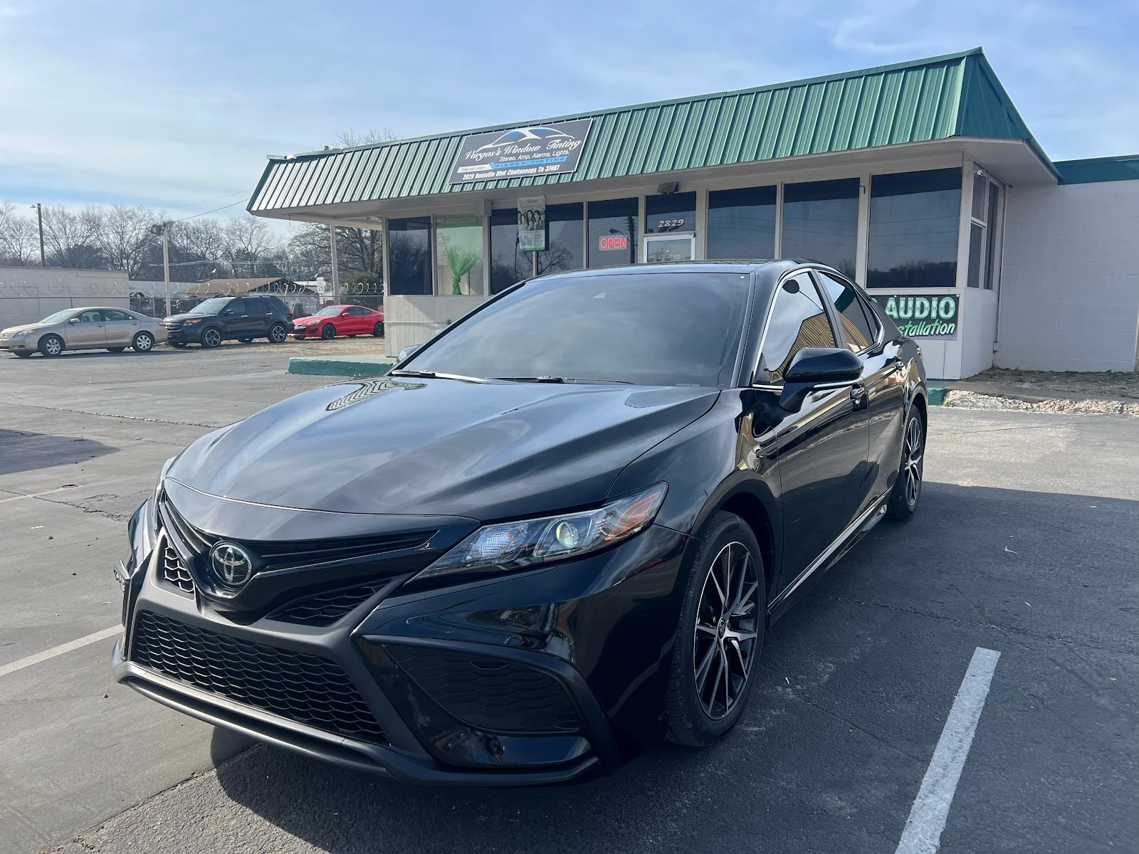 Tint install work at at Vargas's Window Tinting
